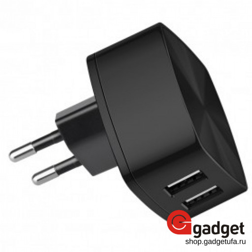 Сетевое зарядное устройство Hoco C26A Rapid charger 2USB 2.4A черное