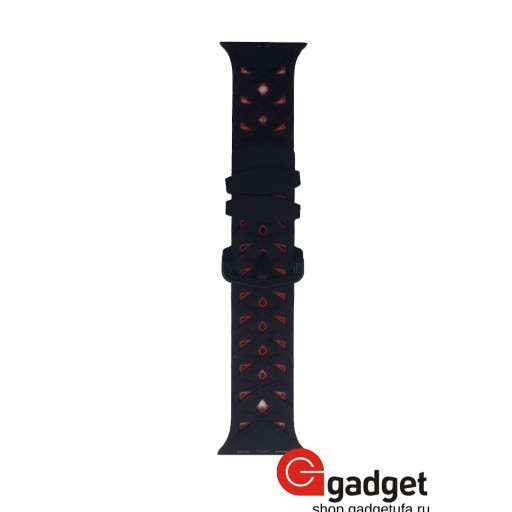 Силиконовый ремешок Fashion Watch Band для Apple Watch 42/44mm черный/красный