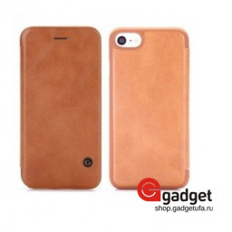 Чехол-книжка G-Case для iPhone 7/8 кожаная коричневая купить в Уфе