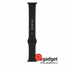 Силиконовый ремешок для Apple Watch 42/44mm черный купить в Уфе