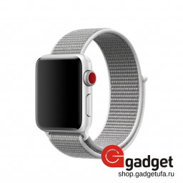 Спортивный браслет для Apple Watch 42/44mm Белая ракушка купить в Уфе