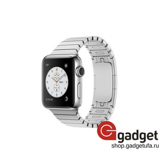 Блочный браслет для Apple Watch 38/40mm застежка "Бабочка" стальной