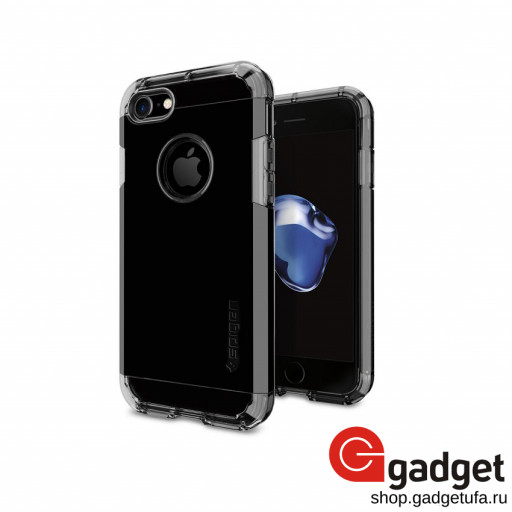 Накладка Spigen для iPhone 7/8 Tough Armor противоударная черная с прозрачным бампером