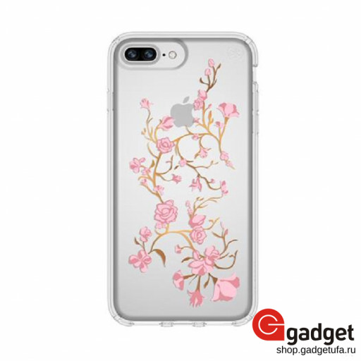 Накладка Speck Presidio Clear + Print для iPhone 7/8 Plus пластиковая прозрачная Golden Blossoms