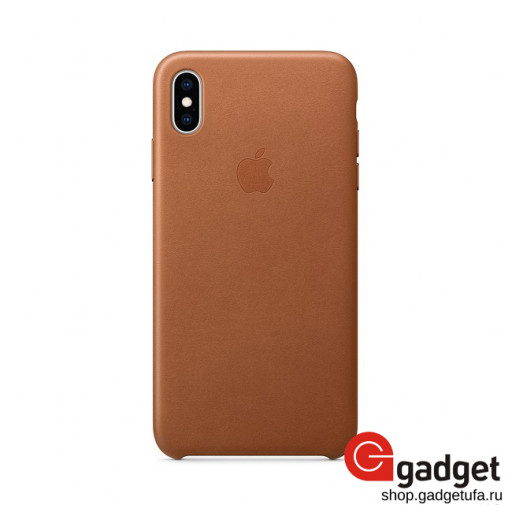 Чехол Apple Leather Case для IPhone XS Max Saddle Brown