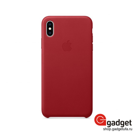 Чехол Apple Leather Case для iPhone Xs Max (PRODUCT)RED