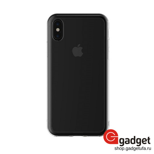Накладка Just Mobile Tenc для iPhone X/Xs пластиковая прозрачная черная