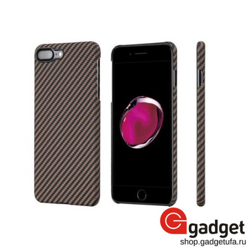 Накладка Pitaka MagCase для iPhone 7 Plus/8 Plus черно-коричневая в полоску