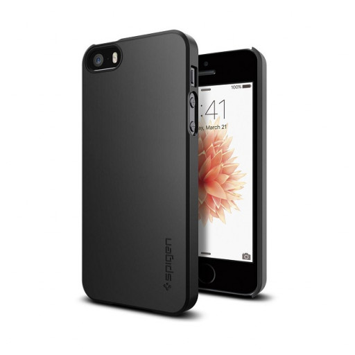 Накладка SGP iPhone 5/5s/SE Thin Fit силиконовая черная