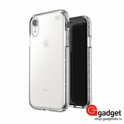 Накладка для iPhone XR Speck Presidio Clear + Glitter пластиковая золотистая купить в Уфе
