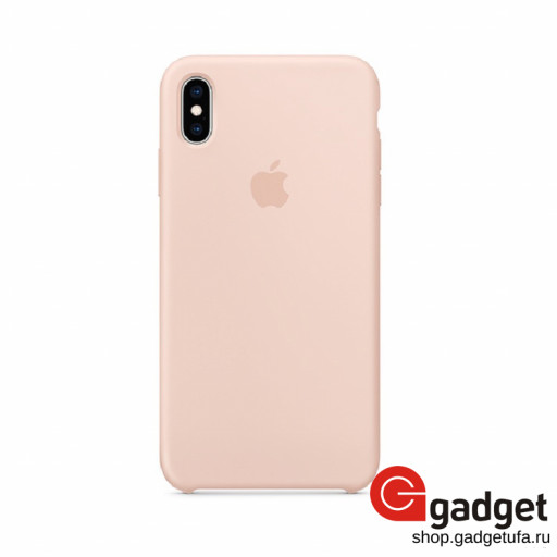 Накладка Apple silicone case для iPhone XS Max розовый песок