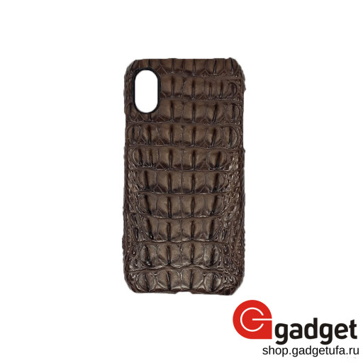 Накладка для iPhone X/Xs Idea кожа крокодила Premium вид 3 коричневая