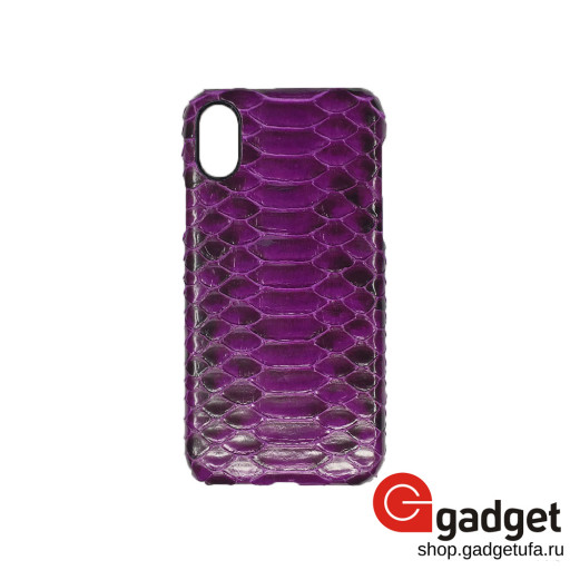 Накладка для iPhone X/Xs Idea кожа питона фиолетовая