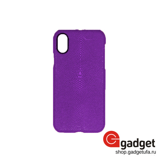 Накладка для iPhone X/Xs Idea кожа ската фиолетовая