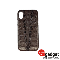 Накладка для iPhone XR Idea кожа крокодила Premium вид 3 коричневая купить в Уфе