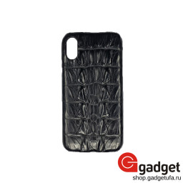 Накладка для iPhone XR Idea кожа крокодила Premium вид 3 черная купить в Уфе