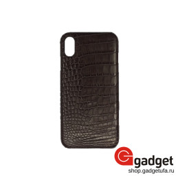 Накладка для iPhone XS Max Idea кожа крокодила коричневый купить в Уфе