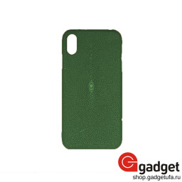 Накладка для iPhone XS Max Idea кожа ската зеленая купить в Уфе