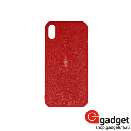 Накладка для iPhone XS Max Idea кожа ската красная купить в Уфе