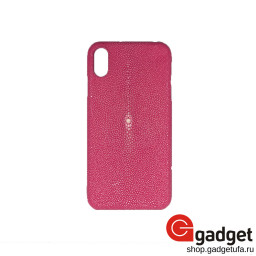 Накладка для iPhone XS Max Idea кожа ската розовая купить в Уфе