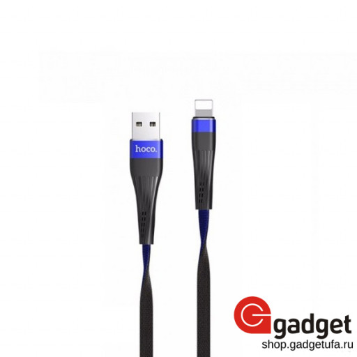 USB кабель Hoco U39 Slender Charging Lightning Cable 1m синий