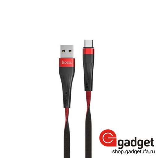 USB кабель Hoco U39 Slender Charging Type-C Cable 1m красный