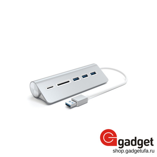 Картридер Satechi Aluminum USB 3.0 Hub & Card Reader - серебристый