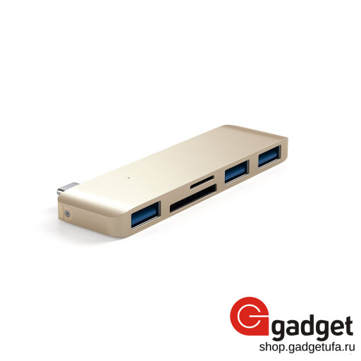 Картридер Satechi Type-C USB Hub - золотистый