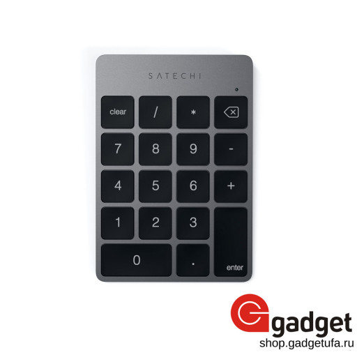 Клавиатура Satechi Aluminum Slim Rechargeable Bluetooth Keypad - темно-серая