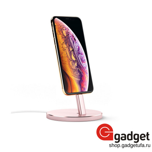 Док-станция Satechi Aluminum Desktop Charging Stand for iPhone - розово-золотая