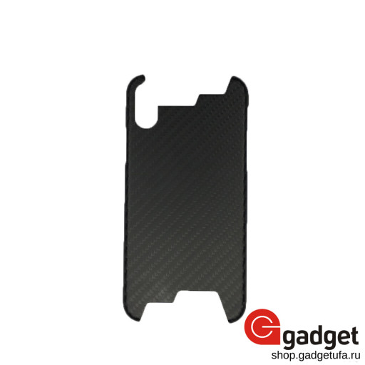 Ультратонкая карбоновая накладка для iPhone X/Xs Free Style черная матовая
