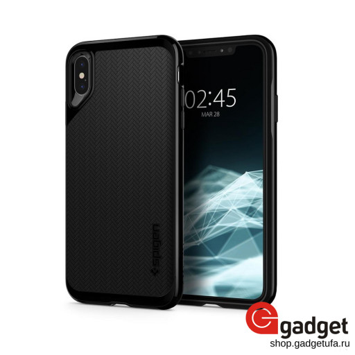 Накладка Spigen для iPhone XS Max Neo Hybrid черная глянцевая