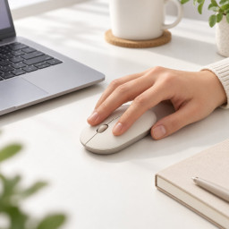 Беспроводная мышь Mi Portable Mouse 3 бежевая XMBXSB01YM фото купить уфа