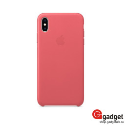 Чехол Apple Leather Case для IPhone XS Max Peony Pink купить в Уфе