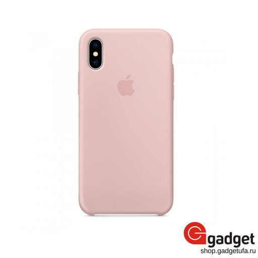 Чехол Apple Silicone Case для iPhone X/XS розовый