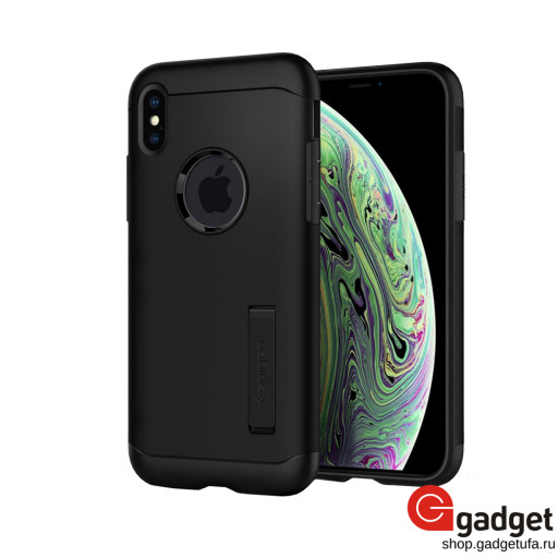 Накладка Spigen для iPhone X/Xs Slim Armor черная