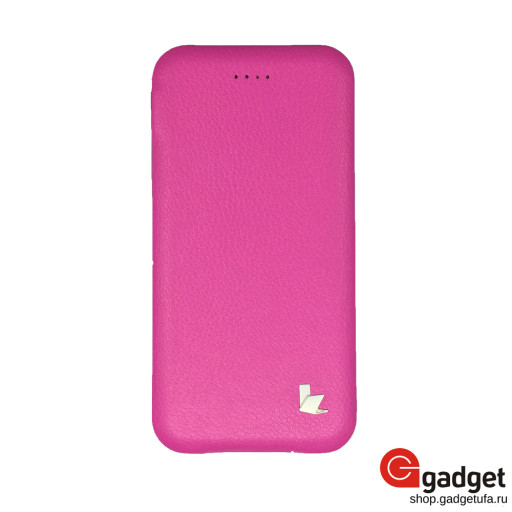 Флип-кейс Jisoncase для iPhone 6/6s кожаный розовый 01H33
