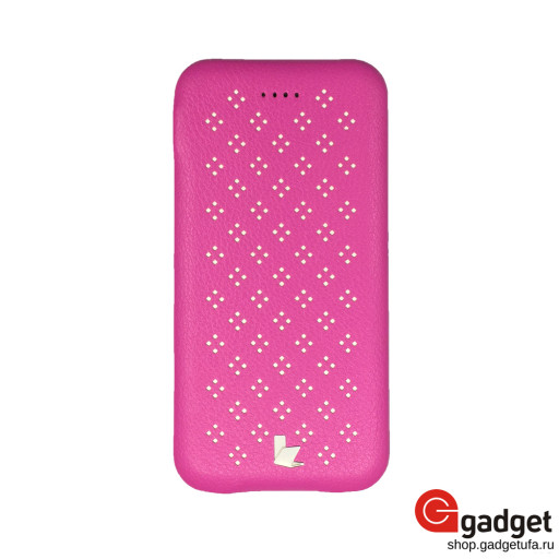 Флип-кейс Jisoncase для iPhone 6/6s кожаный розовый 13H33