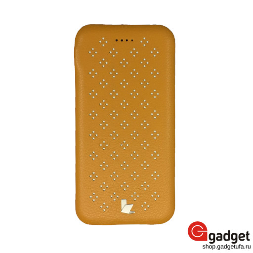 Флип-кейс Jisoncase для iPhone 6/6s кожаный желтый