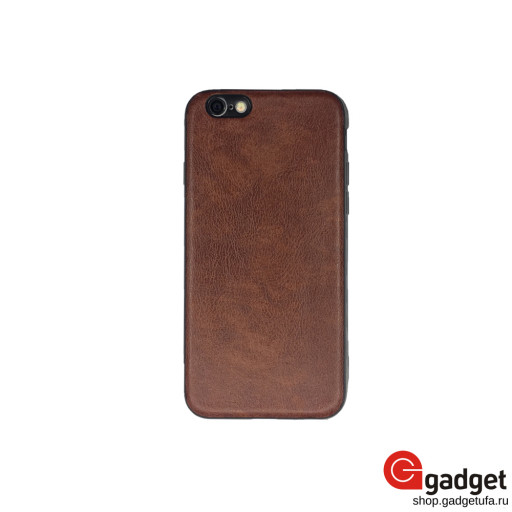 Кожаный чехол для iPhone 6/6S коричневый