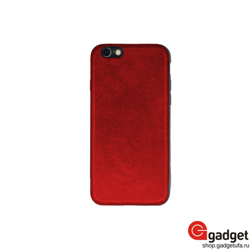 Кожаный чехол для iPhone 6/6S красный