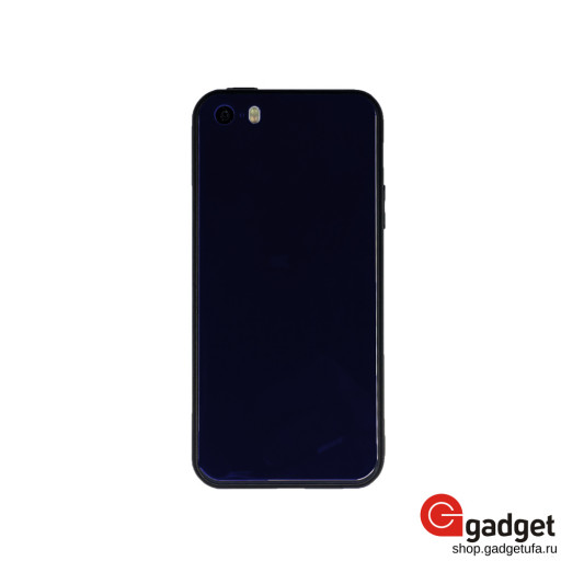 Накладка для iPhone 5/5s/SE Glass синяя