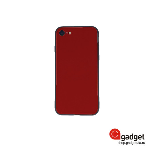 Накладка для iPhone 6/6S Glass красная