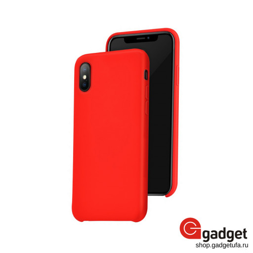 Накладка HOCO для iPhone Xs Max Silicone Case красная