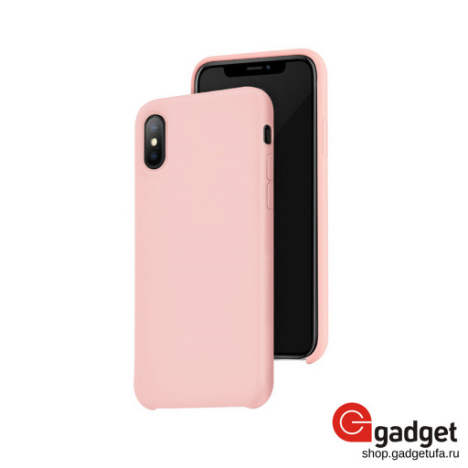 Накладка HOCO для iPhone Xs Max Silicone Case розовая