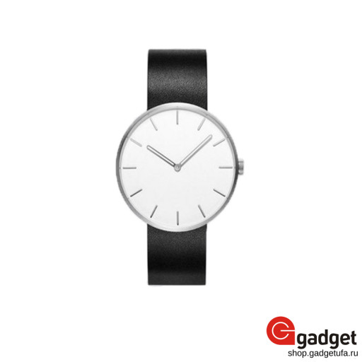 Наручные часы Xiaomi TwentySeventeen Quartz Light Fashion серебристые с кожаным ремешком