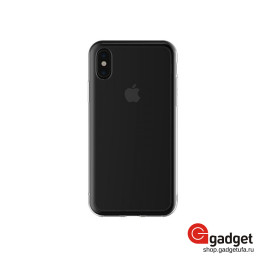 Накладка Just Mobile Tenc для iPhone X/Xs прозрачная черная купить в Уфе