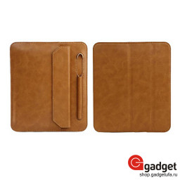 Чехол-книжка Jisoncase leather case для ipad Mini 5 with pencli slot коричневая купить в Уфе