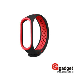 Силиконовый ремешок для Xiaomi Mi Band 3/Mi Band 4 Nike Style красный с черным купить в Уфе
