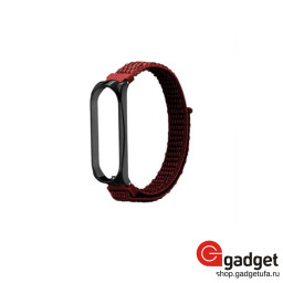 Ремешок тканевый для Xiaomi Mi Band 3/4 красный купить в Уфе